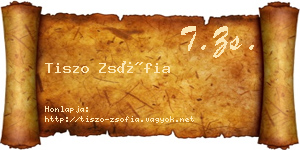 Tiszo Zsófia névjegykártya