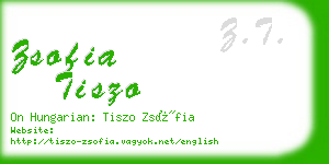zsofia tiszo business card